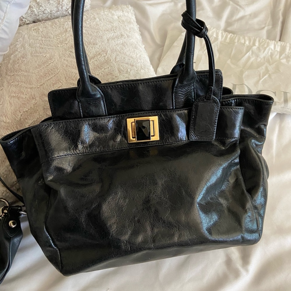 Badgley Mischka Black leather handbag